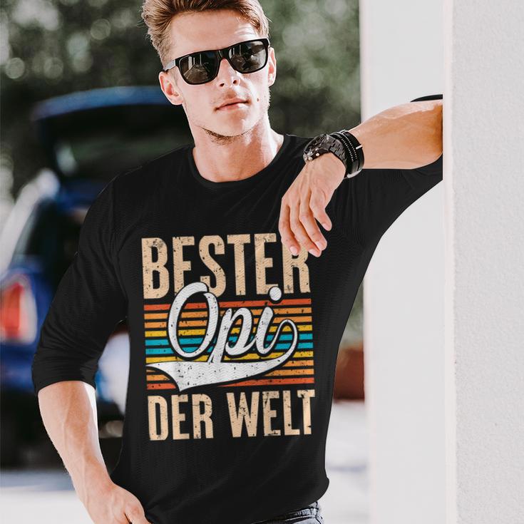 Bester Opi Der Weltintage Saying Grandfather Langarmshirts Geschenke für Ihn