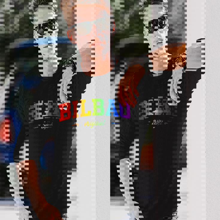 Bilbao Deporte Lgbtqai Souvenir Paísasco Camiseta de manga larga Regalos para él