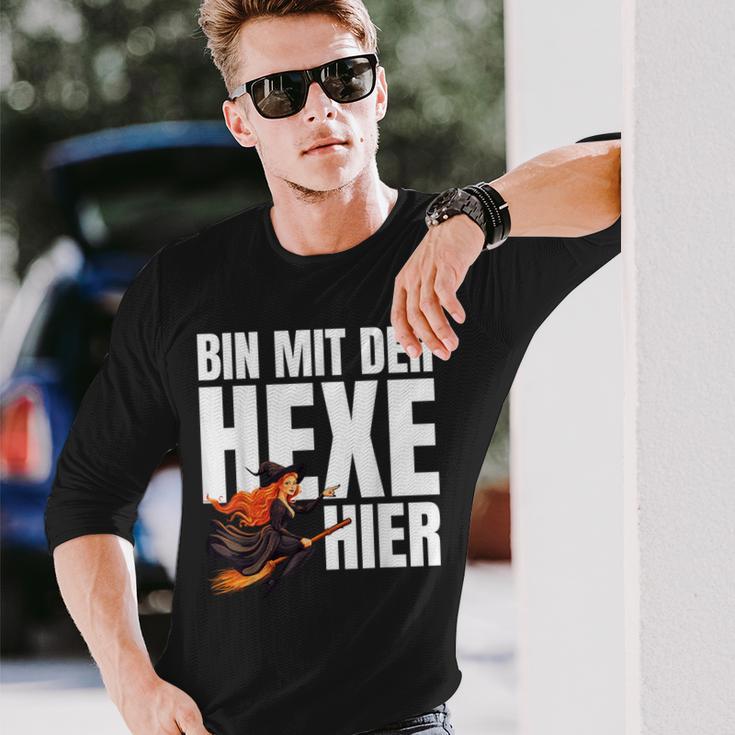 Bin Mit Der Hexe Hier Langarmshirts Geschenke für Ihn