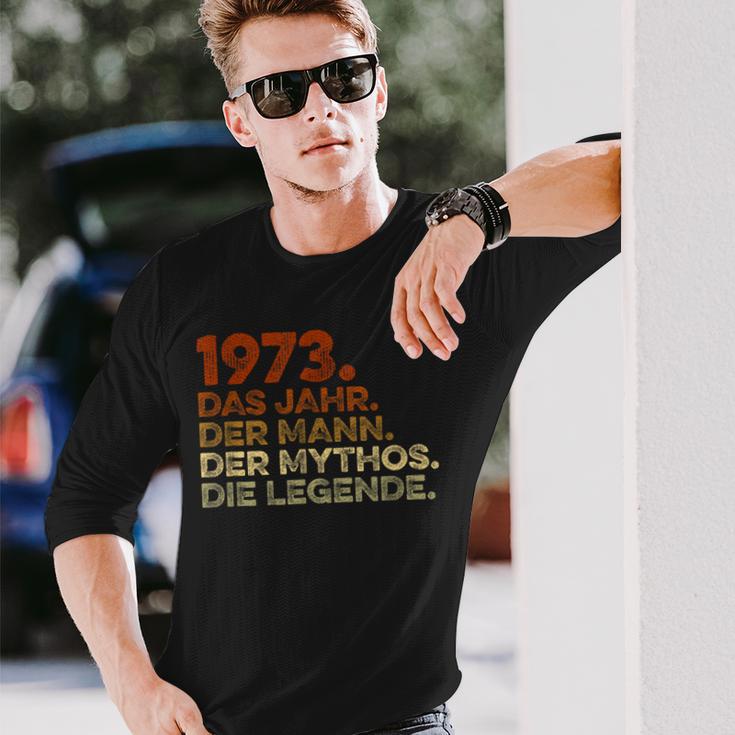 Birthday intage 1973 Man Myth Legend Langarmshirts Geschenke für Ihn