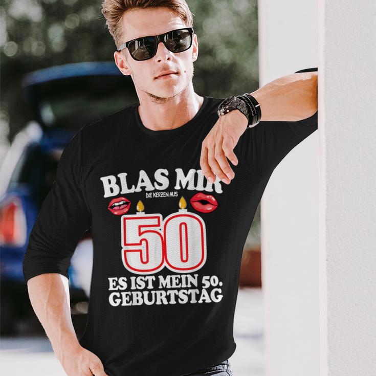 Blas Mir Die Kerzen Aus 50Th Birthday Man Langarmshirts Geschenke für Ihn