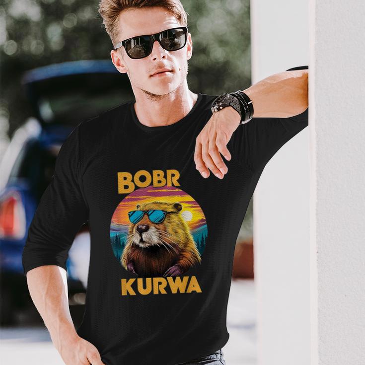 Bobr Kurwa Flannelette Meme Bóbr Bober Kurwa Langarmshirts Geschenke für Ihn