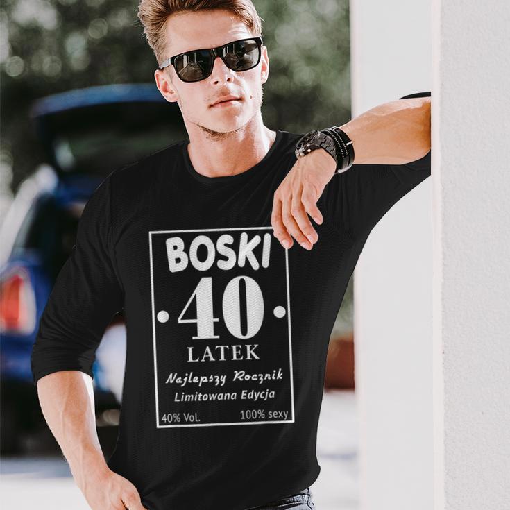 Boski 40 Latek Polska Koszulka Urodzinowa 40 Urodziny 40 Lat Langarmshirts Geschenke für Ihn