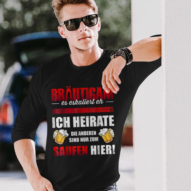 Bräutigam Es Escaliert Eh Ich Heirate Die Saugen Hier Langarmshirts Geschenke für Ihn