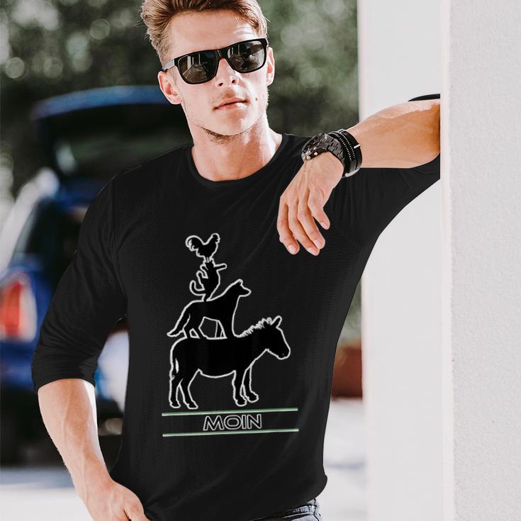 Bremer Stadtmusikanten Moin Fan Bremerhaven Hb Bremen Animals Langarmshirts Geschenke für Ihn