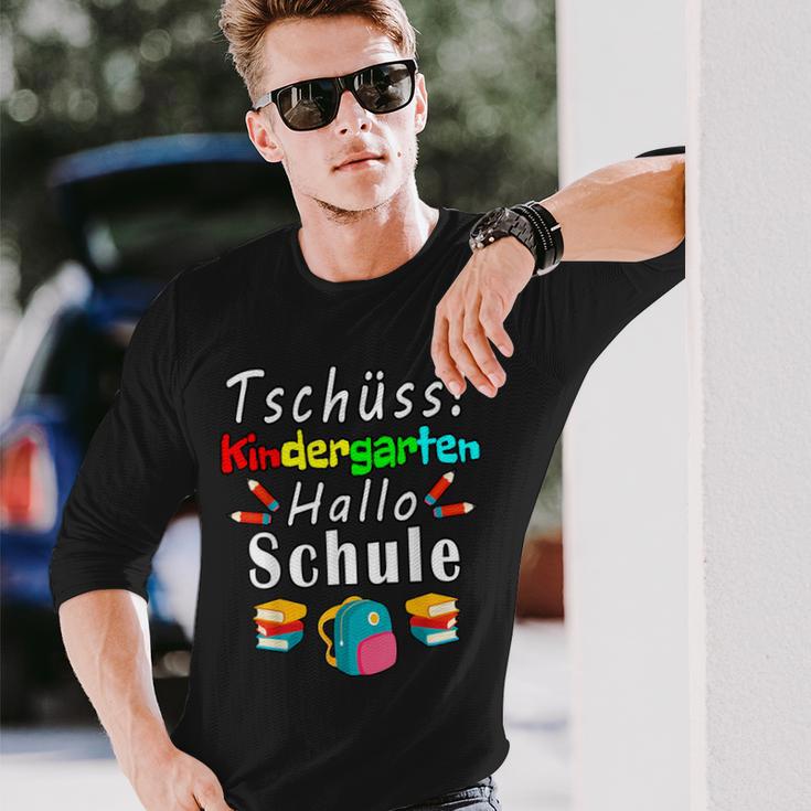 Bschüss Kindergarten Hello Schule Kita Langarmshirts Geschenke für Ihn