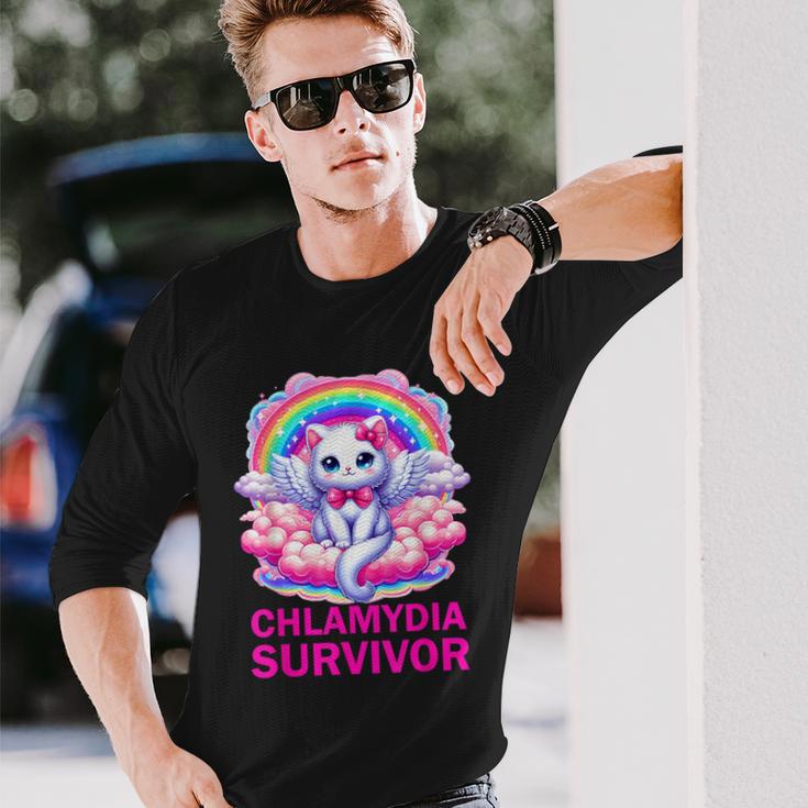 Chlamydia Survivor Chlamydien Std Langarmshirts Geschenke für Ihn