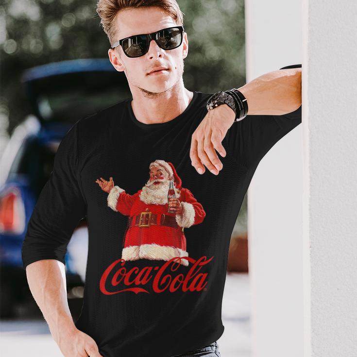 Coca Cola Santa Claus Bottle Langarmshirts Geschenke für Ihn