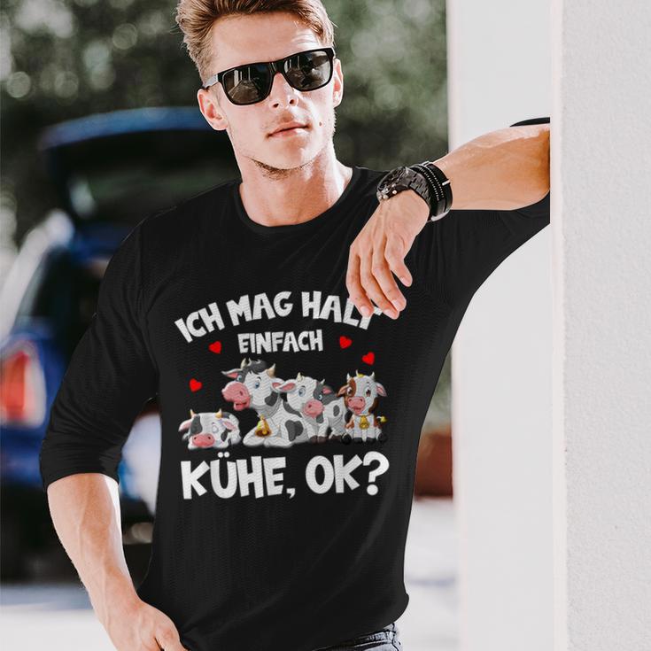 Cow Ich Mag Halt Einfach Cows Ok Bauer Cow Langarmshirts Geschenke für Ihn