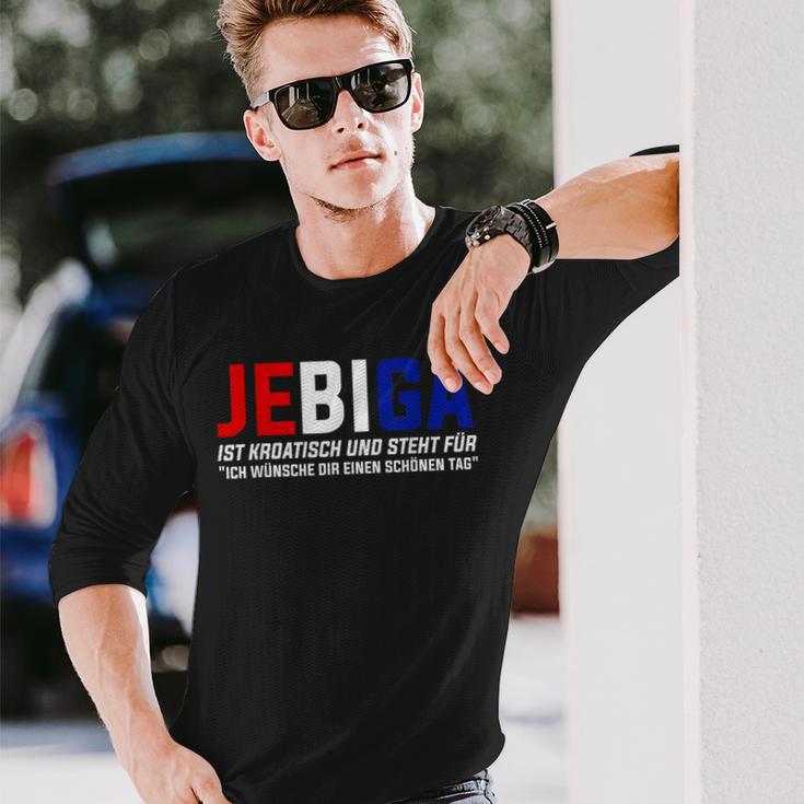 Croatian Jebiga Croatia Balkan Croatian Croatian Langarmshirts Geschenke für Ihn