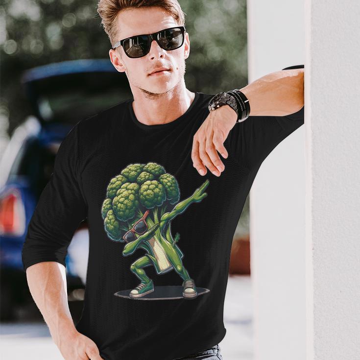 Dab Broccoli Dancing Dabbing Broccoliegetable Langarmshirts Geschenke für Ihn