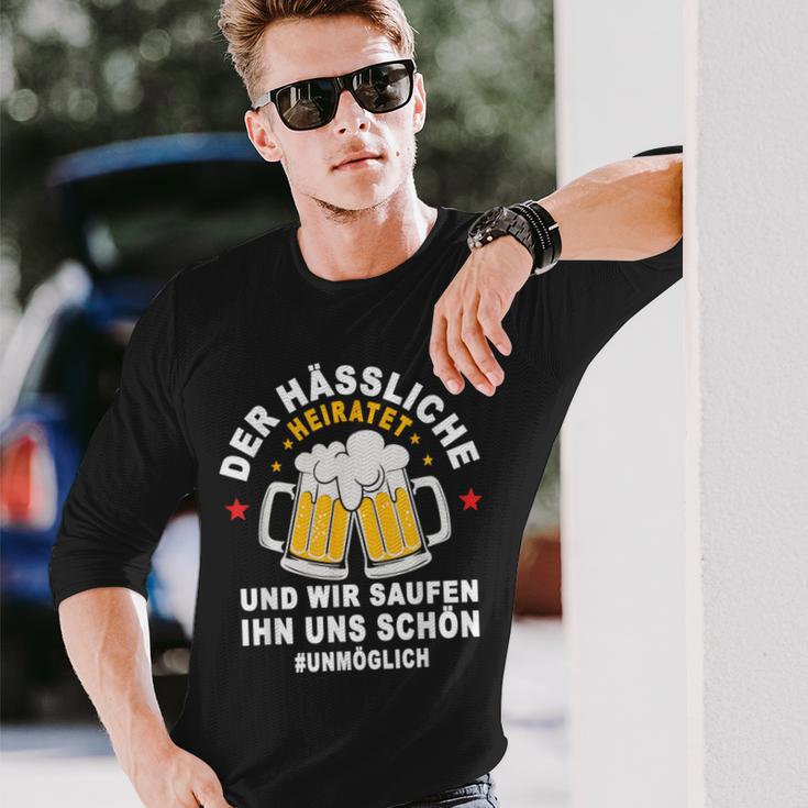 Der Hässliche Heiratet Wir Saufen Ihn Uns Schön Jga Team Langarmshirts Geschenke für Ihn