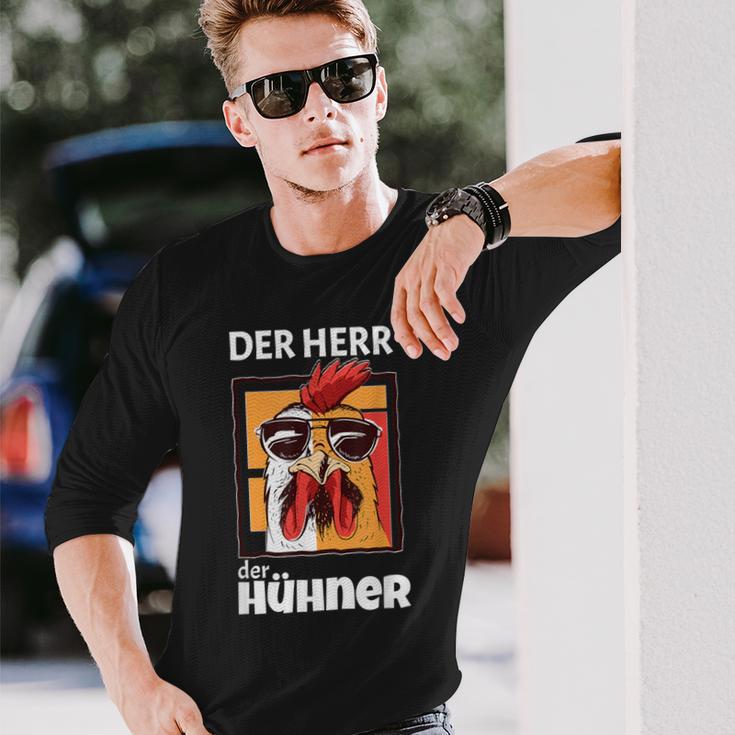 Der Herr Der Hühner Landwirt Bauer Langarmshirts Geschenke für Ihn