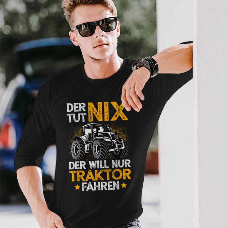 Der Tut Nix Der Will Nur Tractor Fahren Der Tut Nix Der Will Nur Langarmshirts Geschenke für Ihn