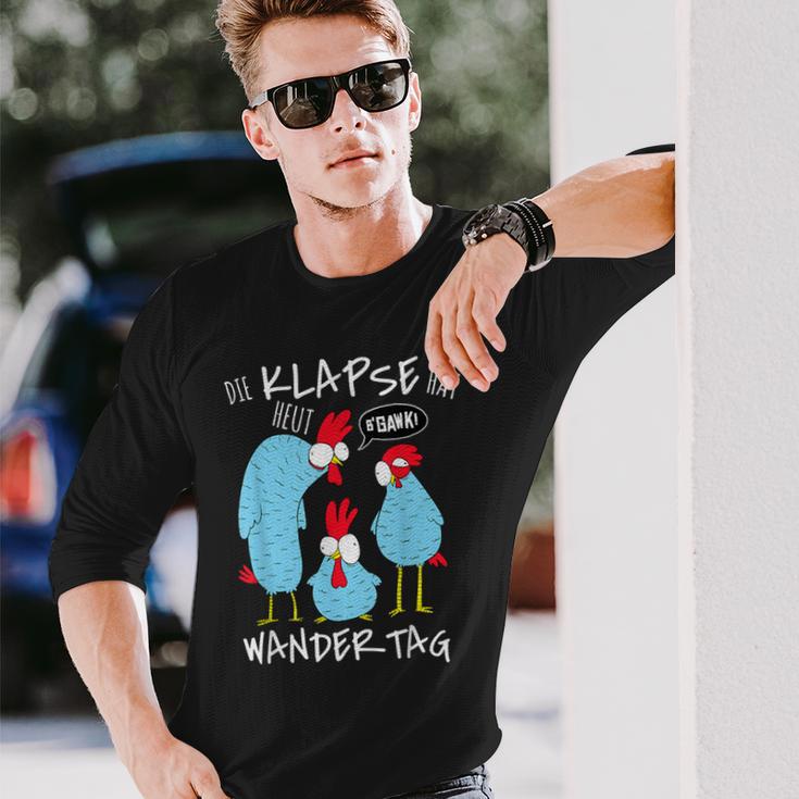 Die Klapse Hat Heut Wandertag Hiking Jga Selfironie Langarmshirts Geschenke für Ihn