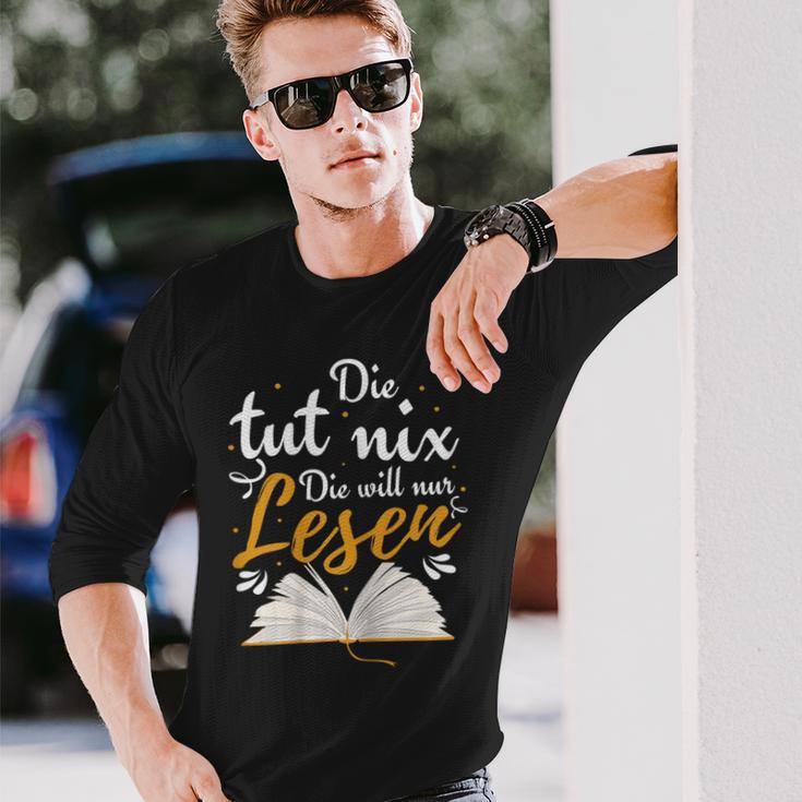 Die Tut Nix Die Will Nur Lesen Read Langarmshirts Geschenke für Ihn