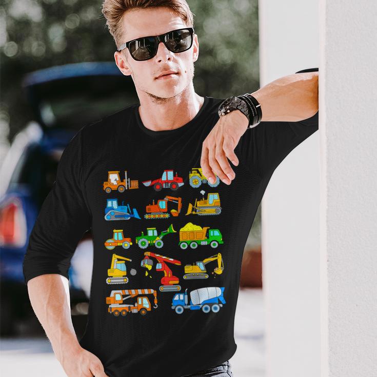 Digger Boy Fahrzeuge Baustelle Kinder Langarmshirts Geschenke für Ihn