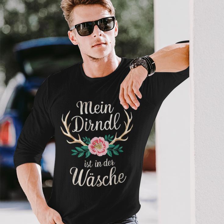 Dirndl Replacement Mein Dirndl Ist In Der Wäsche Langarmshirts Geschenke für Ihn