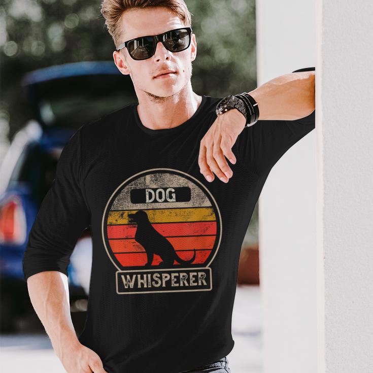 Dog Whisperer -Intage Retro Animal Langarmshirts Geschenke für Ihn