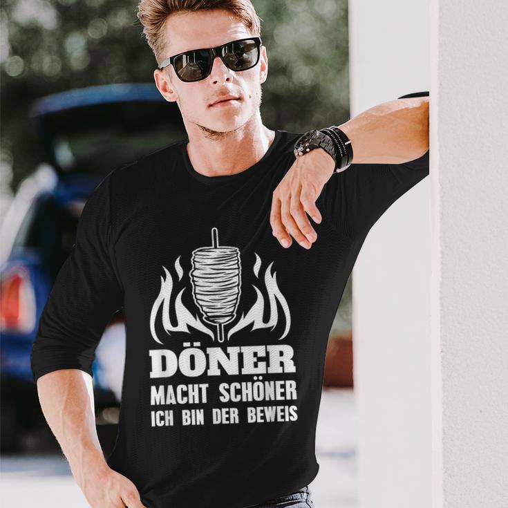 Doner Macht Schöner Ich Bin Der Beweis Kebab Snack Langarmshirts Geschenke für Ihn