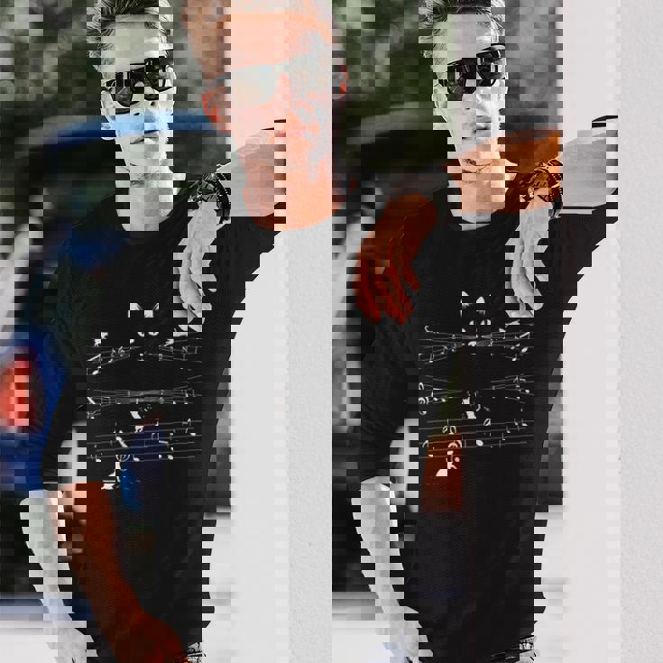 Maglietta Donna Gatti Music Notes - Scollo A V, Motivo Pianoforte E Gatti, Cotone/poliestere - Foto 12