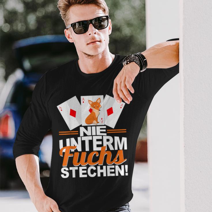 Doppelkopf Nie Unterm Fuchs Steche S Langarmshirts Geschenke für Ihn