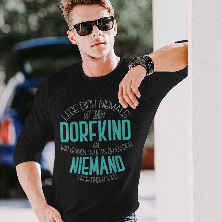 Dorfkind Lege Dich Niemals Mit Einem Dorfkind An Langarmshirts Geschenke für Ihn