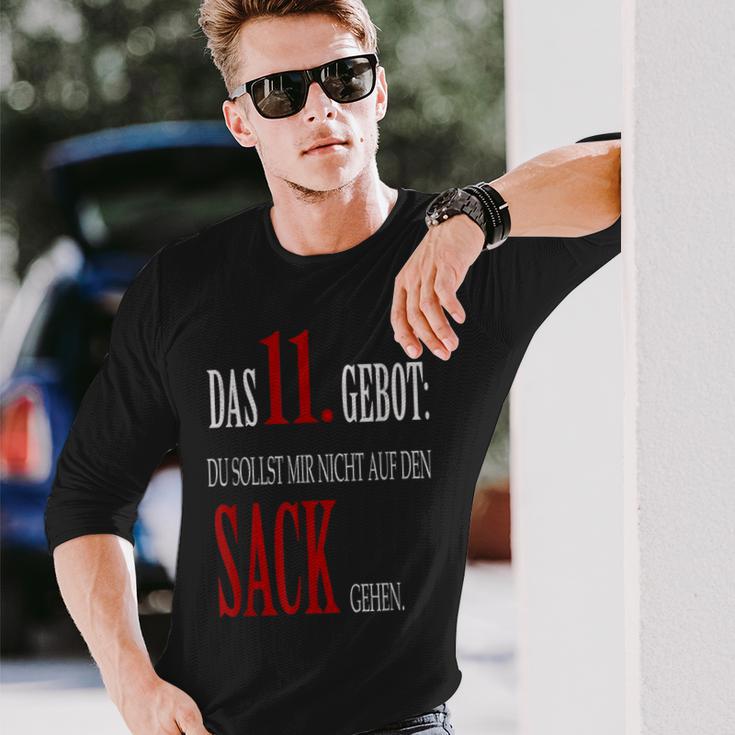 Du Sollst Mir Nicht Auf Den Sack Gehen 11 Commandment Langarmshirts Geschenke für Ihn