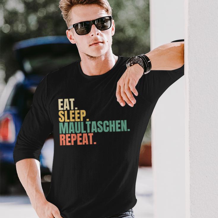 Eat Sleep Muzzle Repeat Langarmshirts Geschenke für Ihn