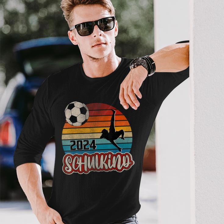 Einschulung Schulkind 2024 School Cone Boy Footballintage Langarmshirts Geschenke für Ihn