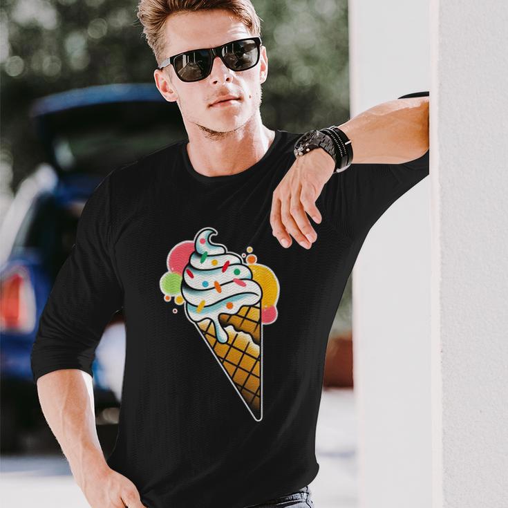 Eistüte Mit Streuseln Waffelkegel Langarmshirts Geschenke für Ihn