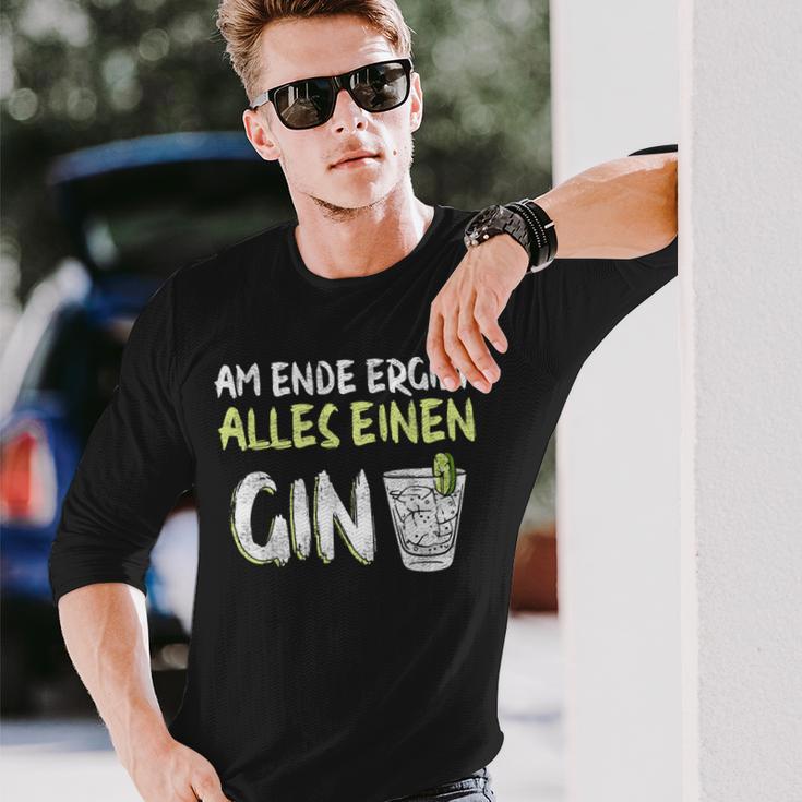 Am Ende Ergibt Alles Einen Gin Alcohol Gin Tonic Cocktail Langarmshirts Geschenke für Ihn