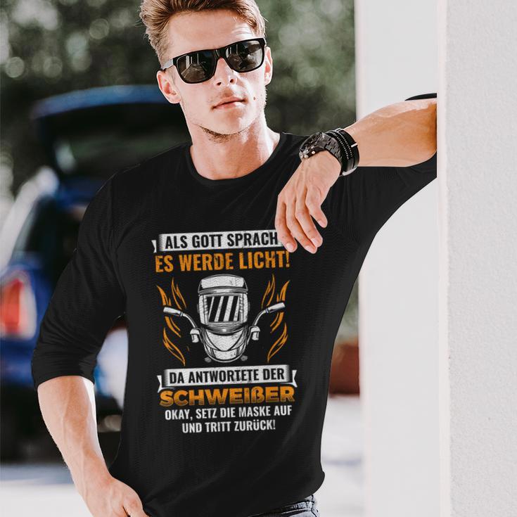 Es Werde Licht Welder Metallbau Welding Langarmshirts Geschenke für Ihn