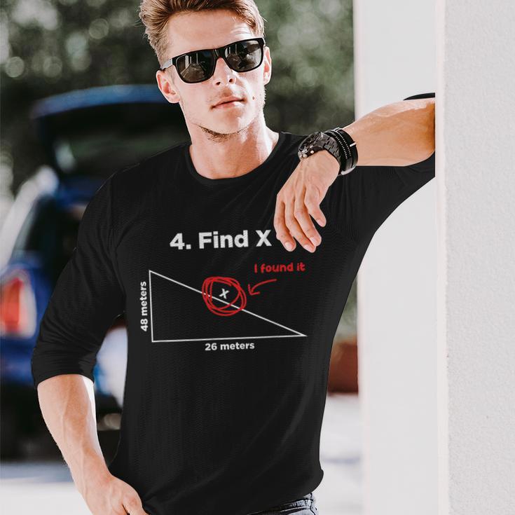 Finde X Ich Fand Es Fun Math Pun Find X S Langarmshirts Geschenke für Ihn