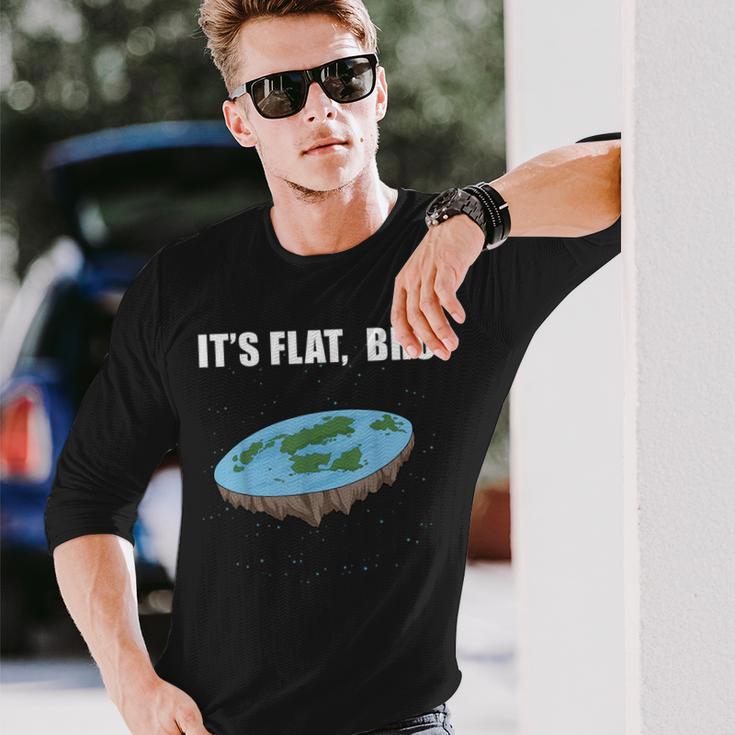 Flat Earth Die Erde Ist Flach Erde Disk Langarmshirts Geschenke für Ihn