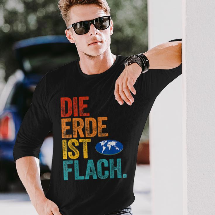 Flat Earth Society Die Erde Ist Flat Erd Langarmshirts Geschenke für Ihn