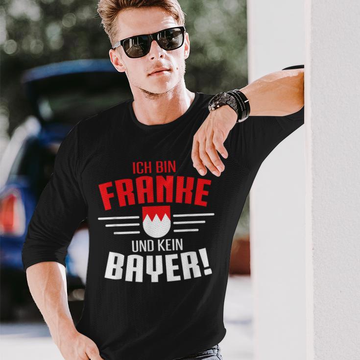 Franke Kein Bayer Franken Middle Franken Dialect Langarmshirts Geschenke für Ihn