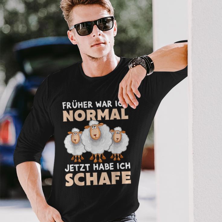 'Früher War Ich Norme Jetzt Habe Ich Schafe Bauer Schäfer Langarmshirts Geschenke für Ihn