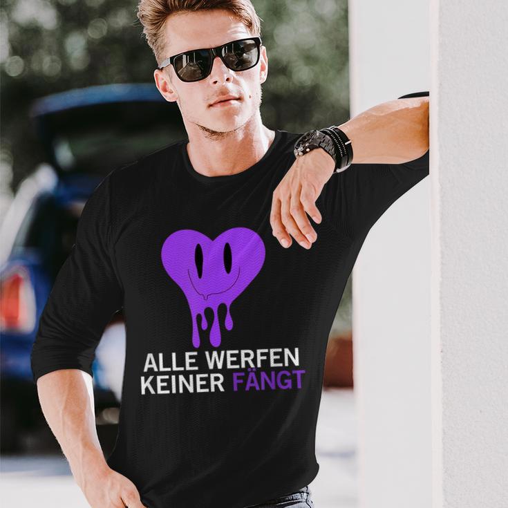 Alle Werfen Keiner Fängt Rave Techno Party Parts Langarmshirts Geschenke für Ihn