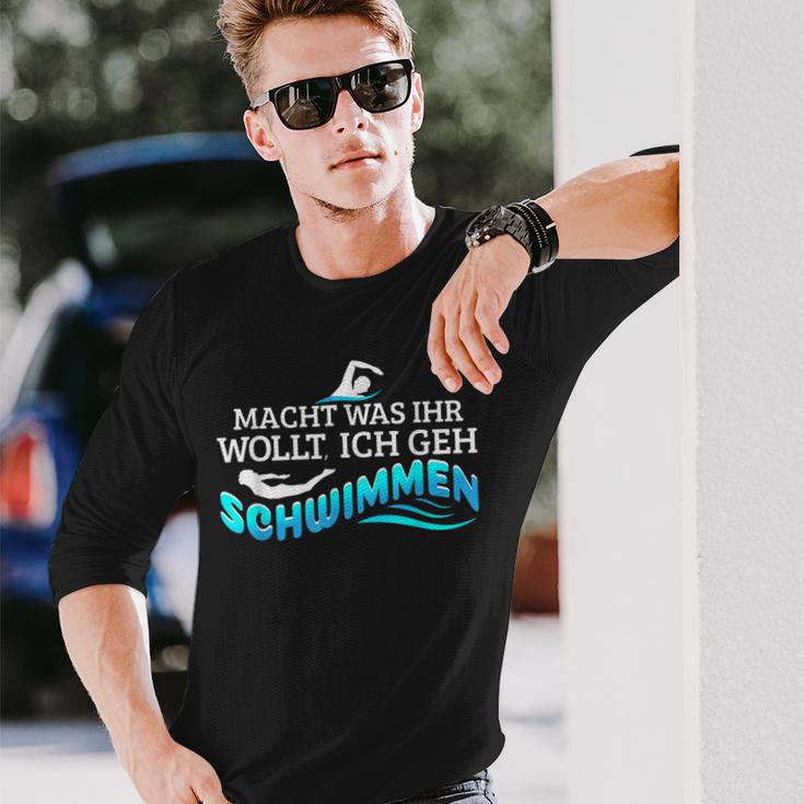 Beach For Swimmers And Triathletes Langarmshirts Geschenke für Ihn