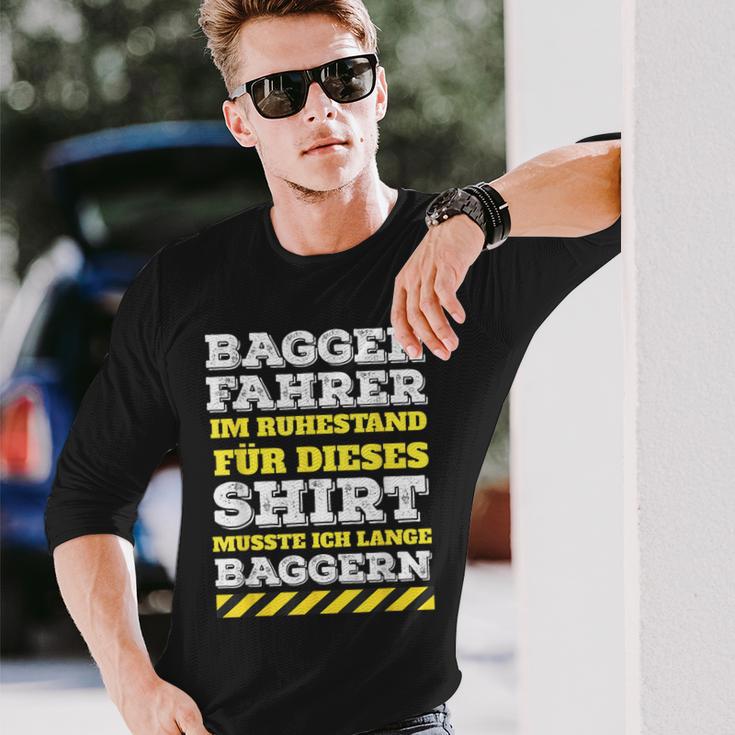 Digger Driver Digger Driver Digger Retirement Pension Langarmshirts Geschenke für Ihn