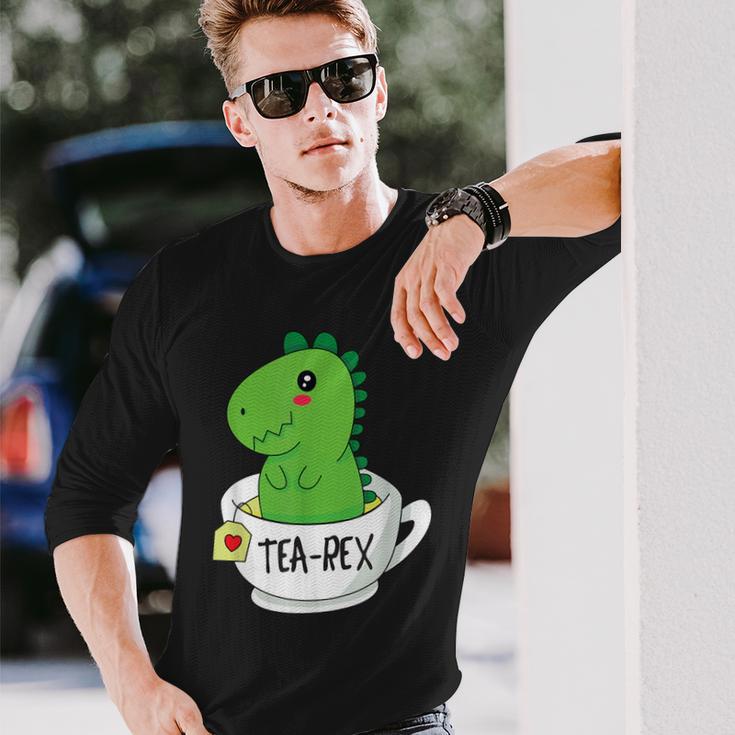 Dino Tea-Rex Langarmshirts Geschenke für Ihn