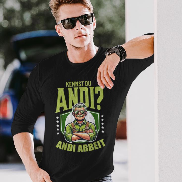 Gardener Farmer Kennst Du Andi Andi Work Sayings Langarmshirts Geschenke für Ihn