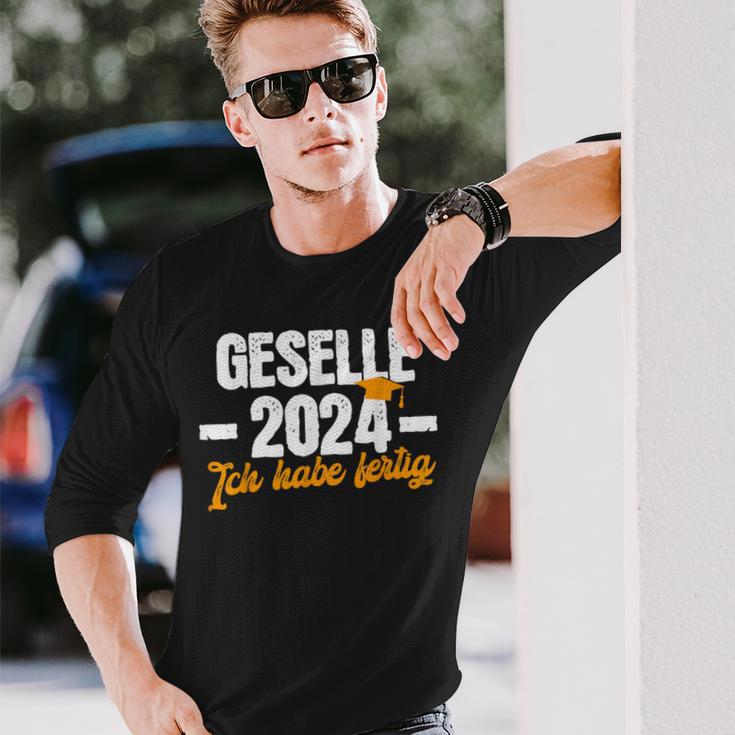 Geselle 2024 Ich Habe Fertig Gesellenprüfung Langarmshirts Geschenke für Ihn