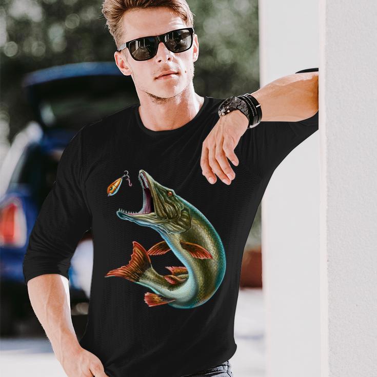 For Angler Langarmshirts Geschenke für Ihn