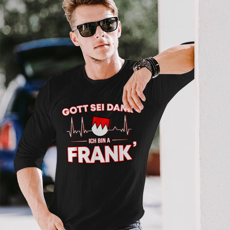 Gott Sei Danke Ich Bin A Frank Für Stolze Franken Langarmshirts Geschenke für Ihn