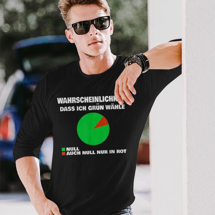 Green No Thank You Wahrscheinlichkeit Dass Ich Grün Wähle Null Langarmshirts Geschenke für Ihn