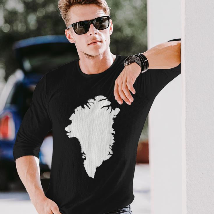 Greenland Map Langarmshirts Geschenke für Ihn