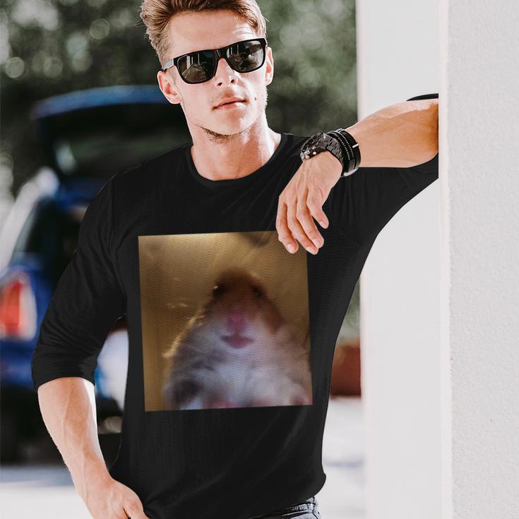 Hamster Starrt In Die Front Camera I Internet Hamster Meme Langarmshirts Geschenke für Ihn