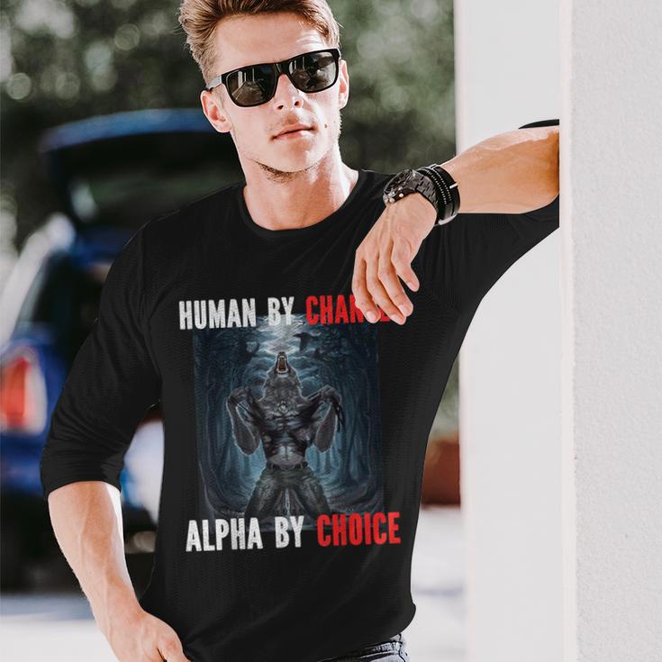 I Heart Werewolfs Alpha Cringe Werewolf Wolf Meme Langarmshirts Geschenke für Ihn